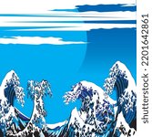 great wave off kanagawa vector