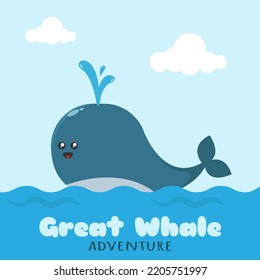 Great whale adventure. Suitable for children's products