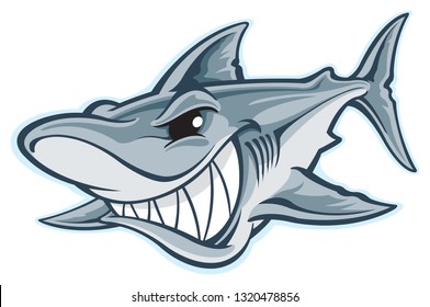 Great White Shark Cartoon Character Stock Vector (Royalty Free ...