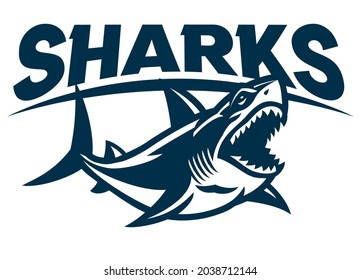 Great White Shark Mascot Logo Stock Vector (Royalty Free) 2038712144 ...