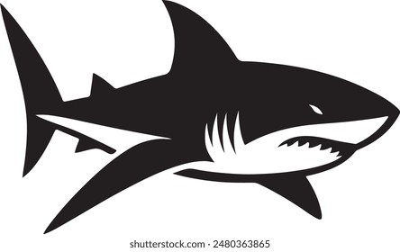 A great white shark silhouette