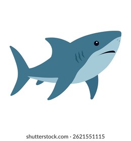 Great white shark Underwater hunter cartoon