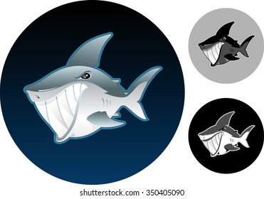 Great White Shark-Cute cartoon style of the fearsome predator