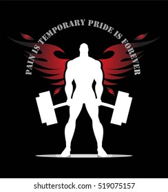 Great Winged  Bodybuilder. Body Builder.