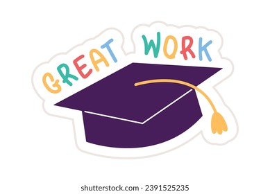 Great Work Sticker Vector Illustration
