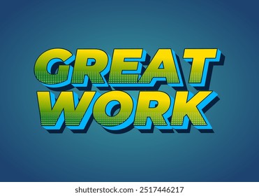 Great work. Text effect design in 3D style with good colors