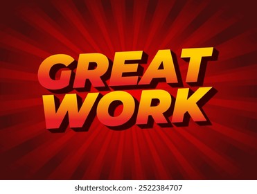Great work. Text effect design in 3D style with good colors