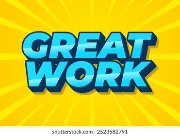 Great work. Text effect design in 3D style with good colors
