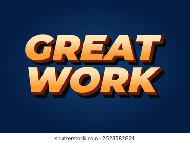 Great work. Text effect design in 3D style with good colors