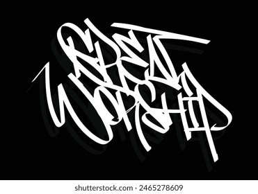 GREAT WORSHIP graffiti tag style design