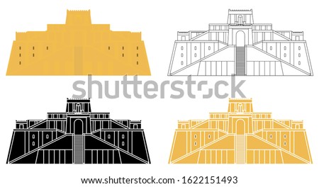 The great Ziggurat at Ur in front view