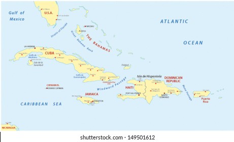 Greater Antilles map