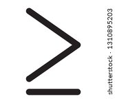 greater then basic elements icon on white background. flat style. greater then basic elements icon for your web site design, logo, app, UI.  Is greater than or equal symbol.  