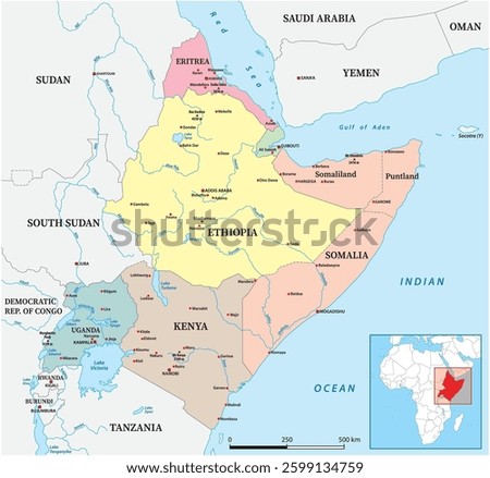 Greater Horn of Africa map