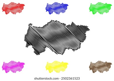 Greater Hume Shire (Commonwealth of Australia, New South Wales, NSW) map vector illustration, scribble sketch Greater Hume map