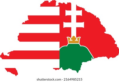 Greater Hungary, Historic Hungary or Kingdom of Hungary and Hungary coat of arms combination