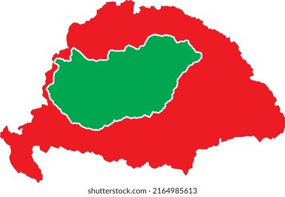 Greater Hungary, Historic Hungary or Kingdom of Hungary. The Treaty of Trianon defined the borders of the new independent Hungary.