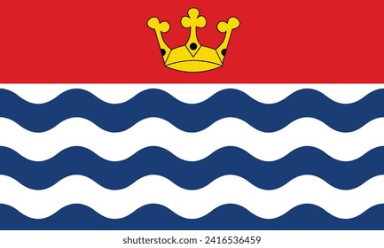 Greater London flag vector illustration isolated on white background. London flag of main town in United Kingdom and in England country. Patriotic emblem banner.