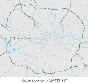 Greater London Vector Map Illustration