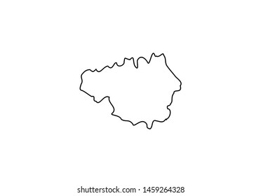 Greater Manchester County outline map England region United Kingdom state country