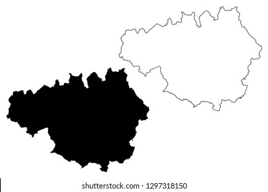 Greater Manchester (United Kingdom, England, Metropolitan county) map vector illustration, scribble sketch Greater Manchester map