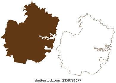 Greater Metropolitan Sydney (Commonwealth of Australia, New South Wales, NSW) map vector illustration, scribble sketch Greater Sydney map