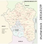 greater mexico city administrative map