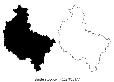 Greater Poland Voivodeship (Administrative divisions of Poland, Voivodeships of Poland) map vector illustration, scribble sketch Wielkopolska Voivodeship (Wielkopolska Province) map