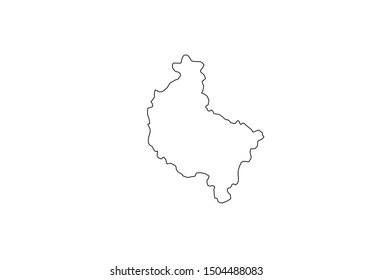 Greater Poland Voivodeship outline map Poland region country state province area