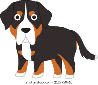 The Greater Swiss Mountain Dog  is a dog breed which was developed in the Swiss Alps. Dog is happy with an enthusiastic nature and strong affinity to people and children.