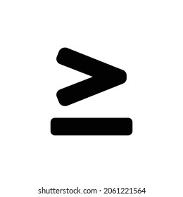 más que un icono igual. Diseño de estilo plano aislado en un fondo blanco. Ilustración del vector