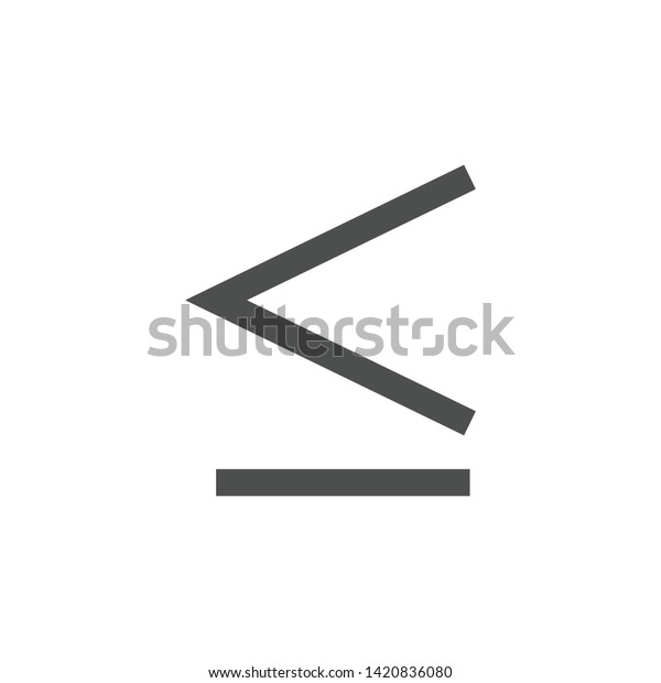 Greater Than Equal Icon Mathematics Symbol Stock Vector (Royalty Free ...