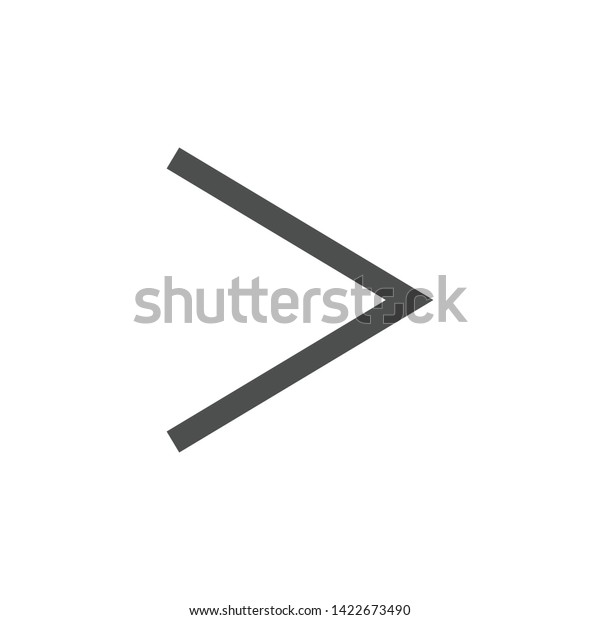 Greater Than Icon Math Symbol Modern Stock Vector (Royalty Free) 1422673490