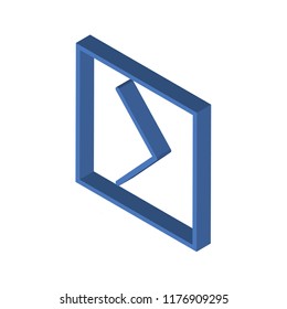 Is greater than isometric left top view 3D icon