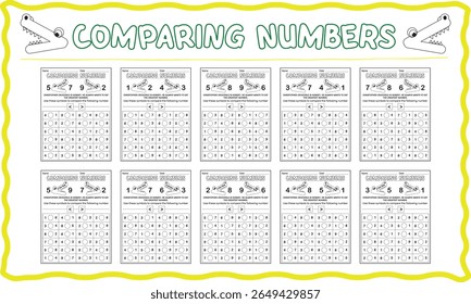 Greater Than and Less Than Comparing Worksheets