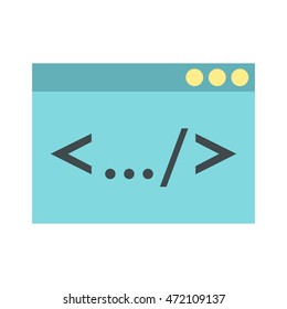 Greater than less than icon in flat style on a white background