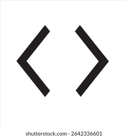 Ícones de Maior que e Menor que - Símbolos Matemáticos Vetoriais para Designs de Comparação, Lógica, Código e Equação. Arquivo EPS do Adobe Illustrator totalmente editável incluído.