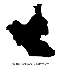Greater Upper Nile region map, administrative division of South Sudan. Vector illustration.