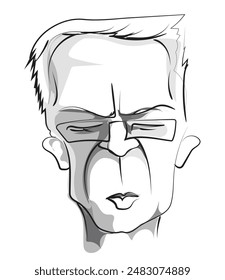 Greatest Albanian writers ,Ismail Kadare, caricature