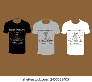 Greatest Dad T shirt Design, apparel, vector illustration, graphic template, print on demand, textile fabrics, retro style, typography, vintage, fathers day t shirt( three variation color)