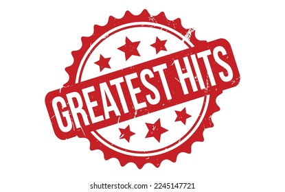 Greatest Hits Rubber Stamp Seal Vector