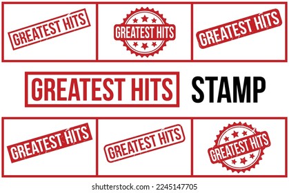 Greatest Hits Rubber Stamp set Vector