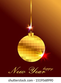 Greating postcard New year 2020