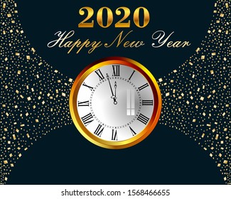 Greating postcard New year 2020
