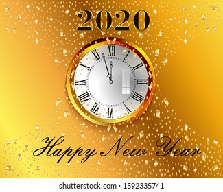 Greating postcard New year 2020
