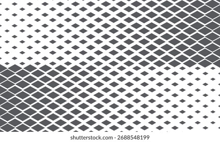greay and white colour geometry halftone pattern with white background vector pattern can be used for background.