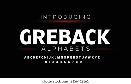 GREBACK a modern minimalist alphabet font