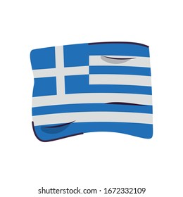 grece flag country isolated icon vector illustration design