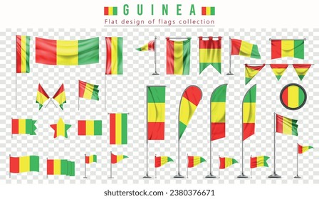 Grece flags set, flat design of flags Collection