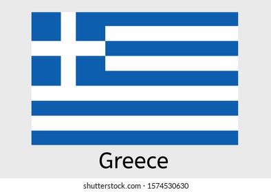 Grecian flag icon, Greek country flag vector illustration